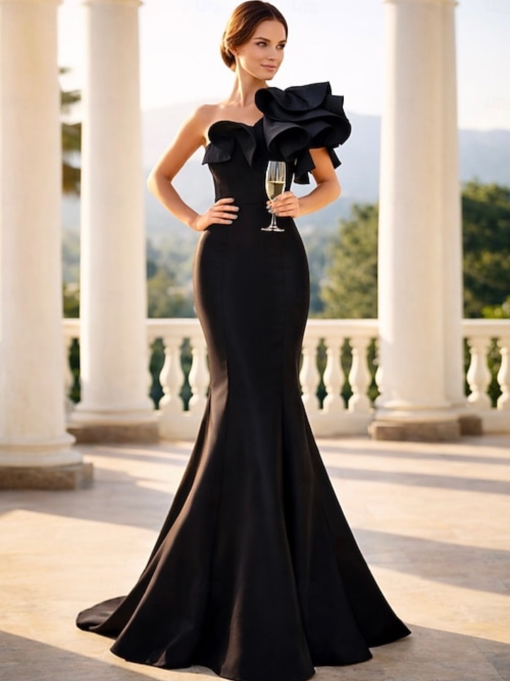Mermaid Trumpet Floor Length Evening Gown Ball Gown